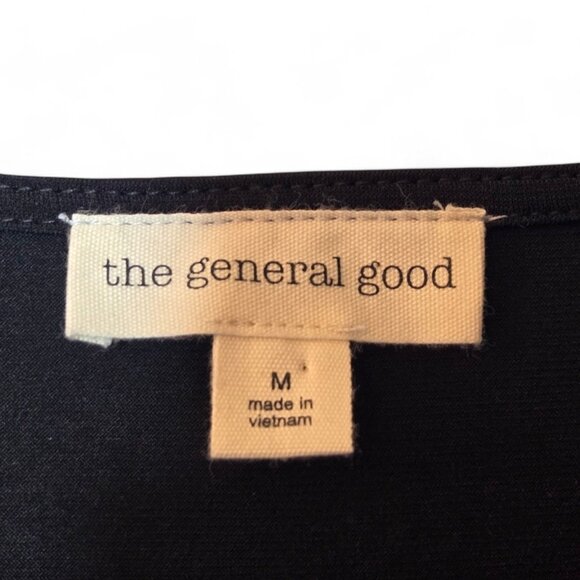 The General Good Ruched Long Sleeve Blouse Black M Regular Fit Neutral NWOT - Picture 5 of 8